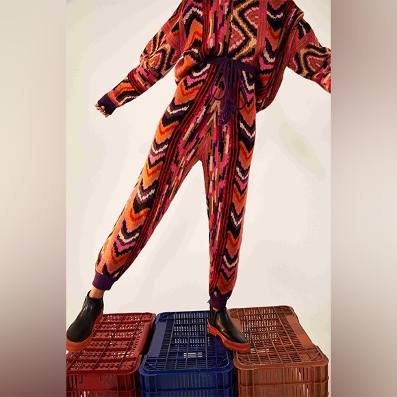 FARM Rio Multicolor Patterned Track Pants - Picture 2 of 12